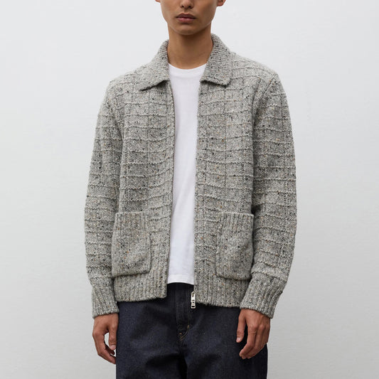Aldrup Donegal Square Jacket - Light Grey Melange