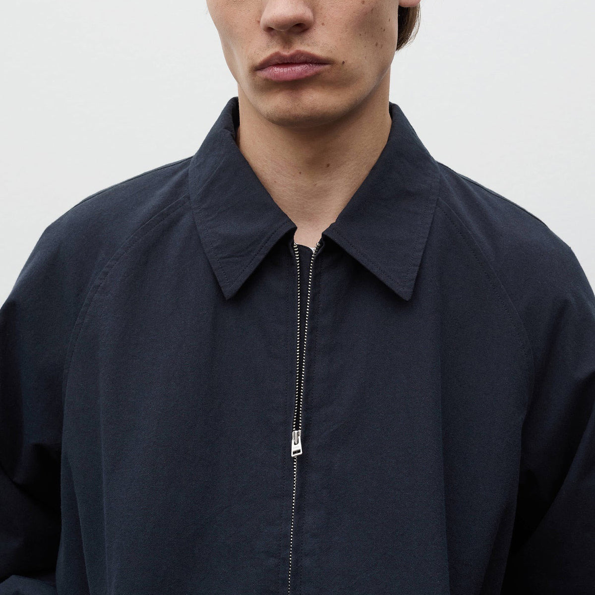 Stensholt Buff Cotton Blouson - Dark Navy
