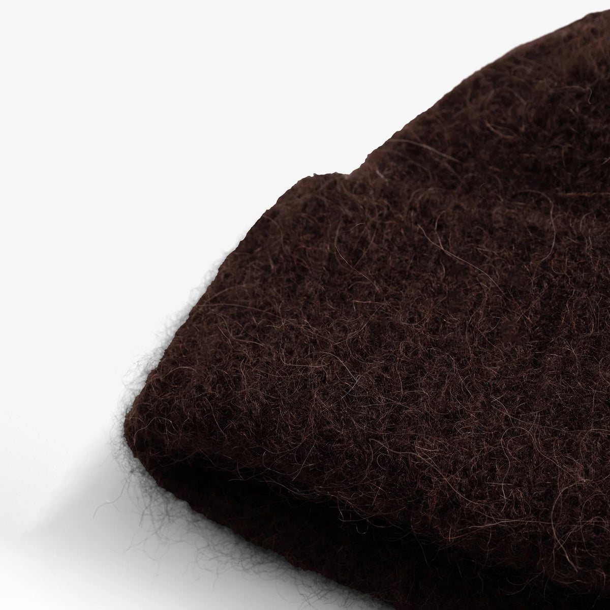 Alpaca Wool Chunky Rib Beanie - Delicioso Brown