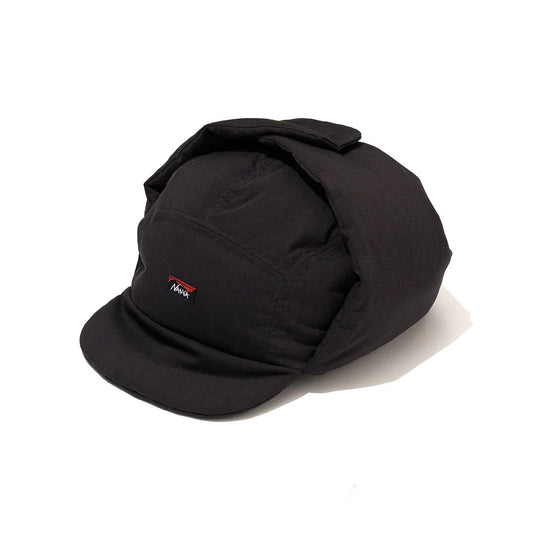 Hinoc Ripstop Down Ear Flap Cap - Black