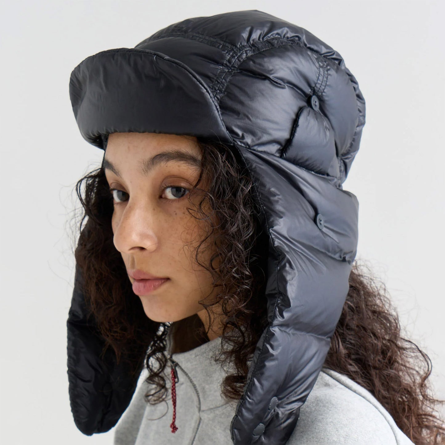 Mountain Lodge Down Ear Flap Cap - Black