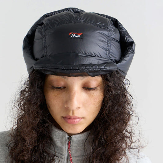 Mountain Lodge Down Ear Flap Cap - Black