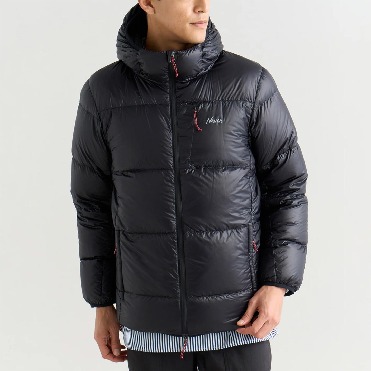 Mountain Lodge Down Hoodie Jacket - Black