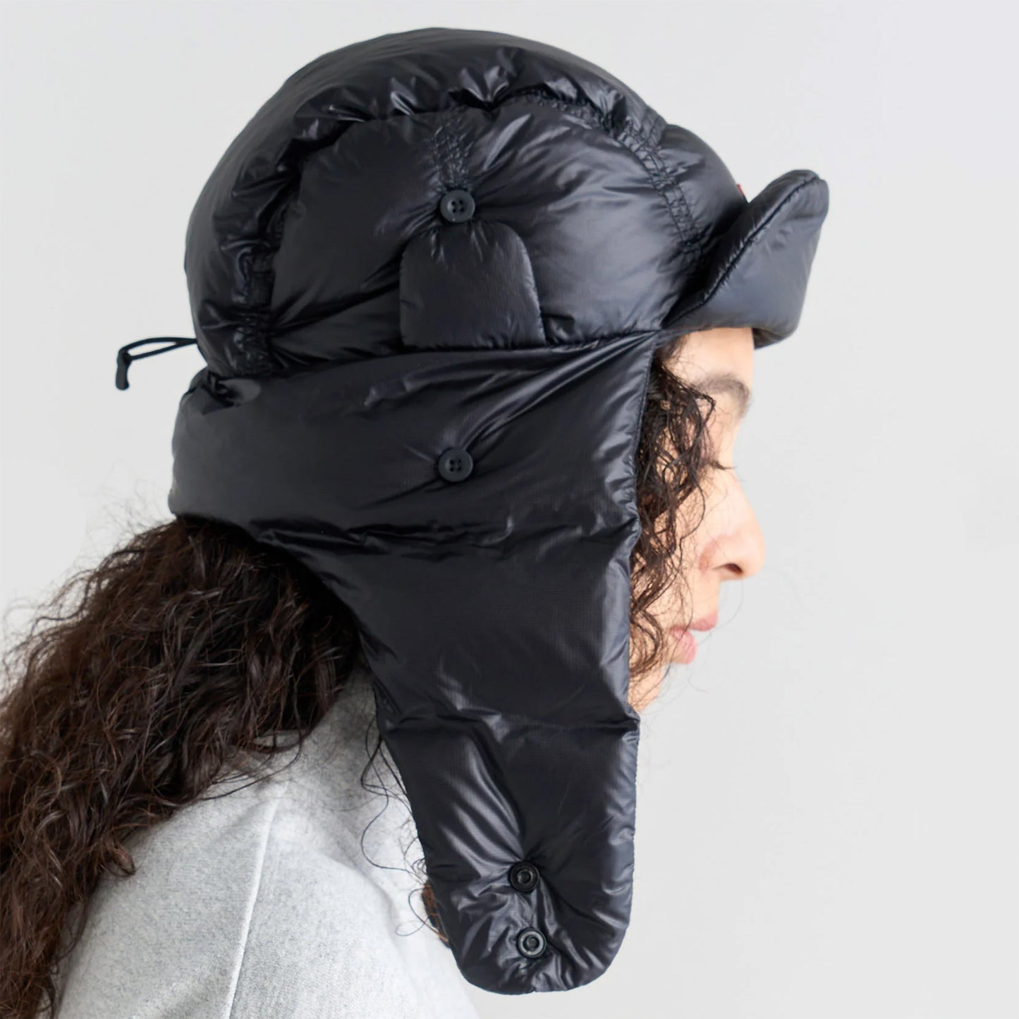 Mountain Lodge Down Ear Flap Cap - Black