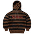 No Problemo Striped Hoodie - Brown