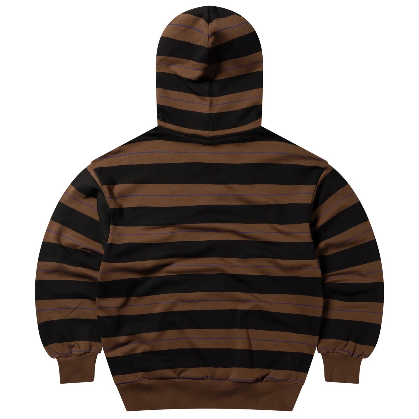 No Problemo Striped Hoodie - Brown