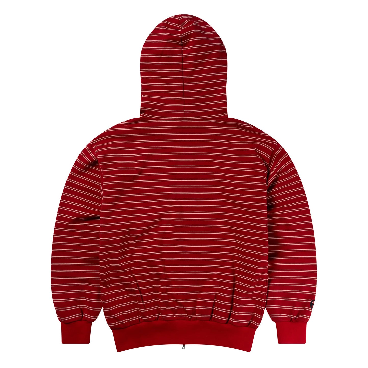 Mini Problemo Stripe Zip Hoodie - Red