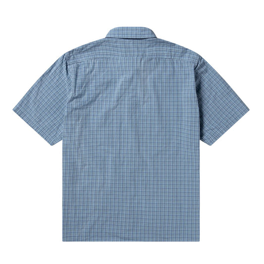 Alien-O Print SS Check Shirt - Blue