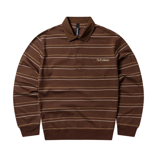 Striped LS Rugby Shirt - Brown