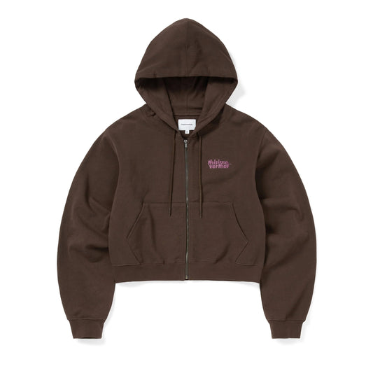 OL-Logo W' Zip Up Hoodie - Dark Chocolate