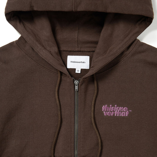 OL-Logo W' Zip Up Hoodie - Dark Chocolate