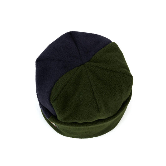 Organic Panel Polar Fleece Beanie - Navy / Olive