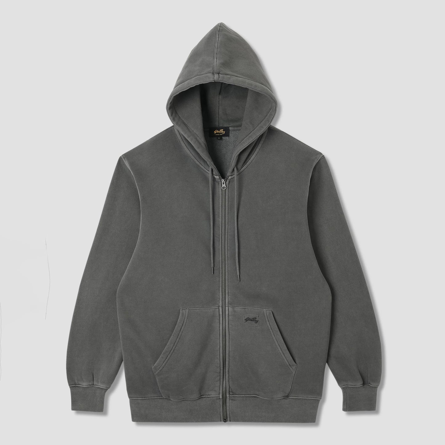 Patch Zip Hood Washed Black