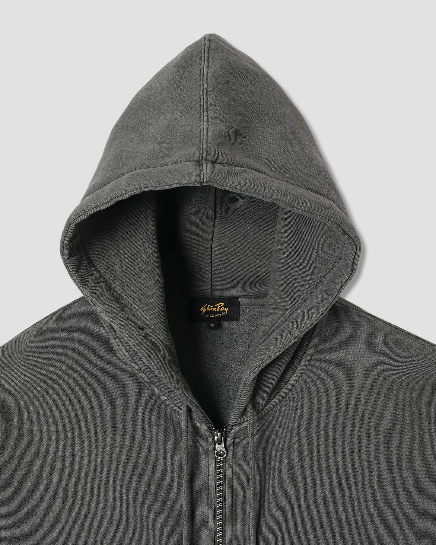 Patch Zip Hood Washed Black