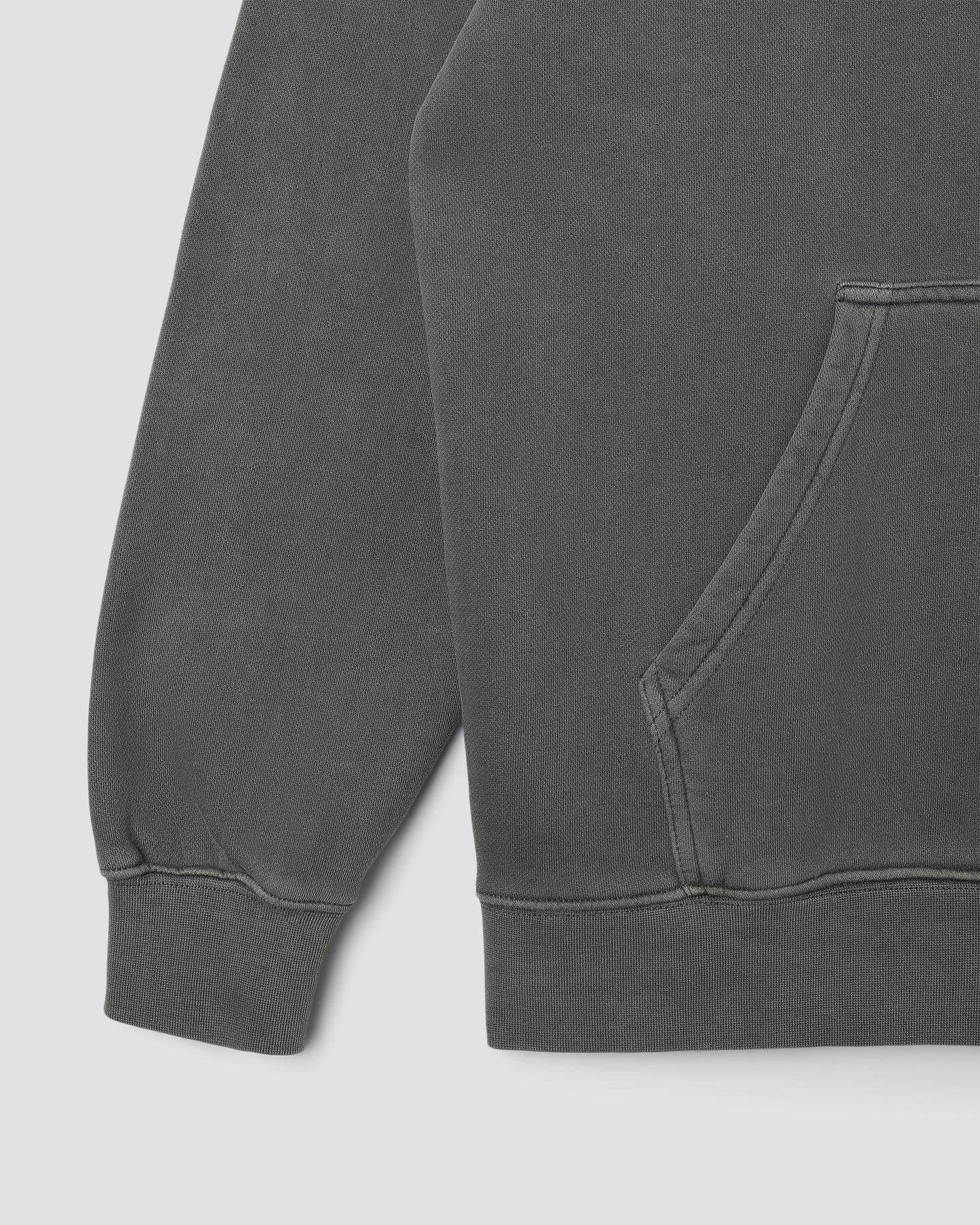 Patch Zip Hood Washed Black
