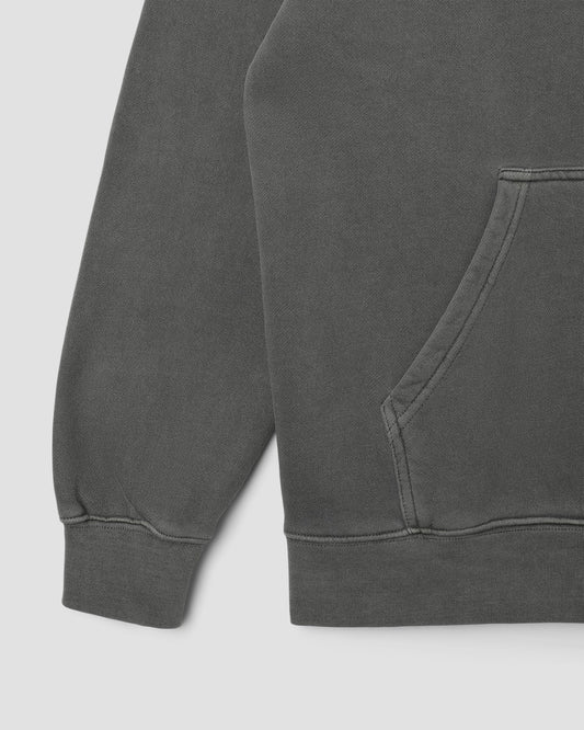 Patch Zip Hood Washed Black