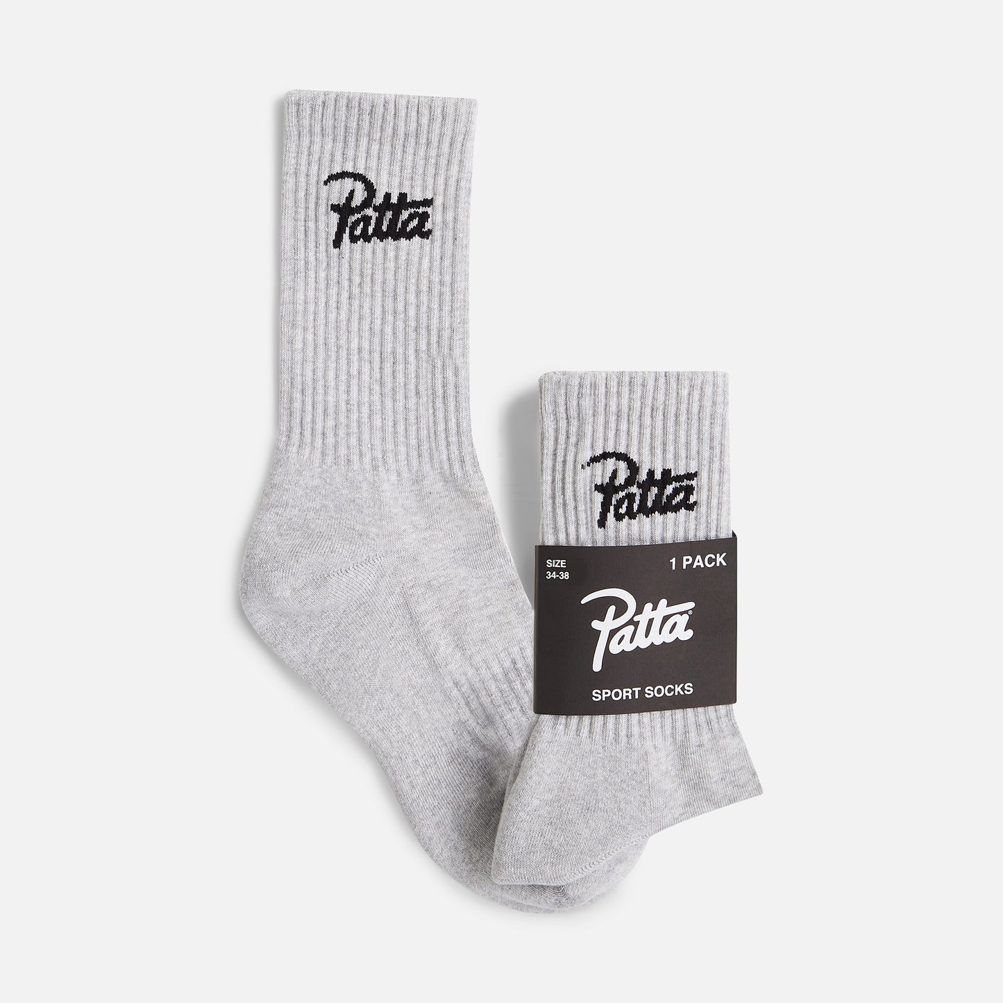 Script Logo Sports Sock - Melange Grey