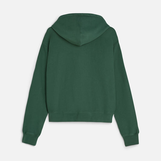 Classic Zip Up Hooded Sweater - Bistro Green