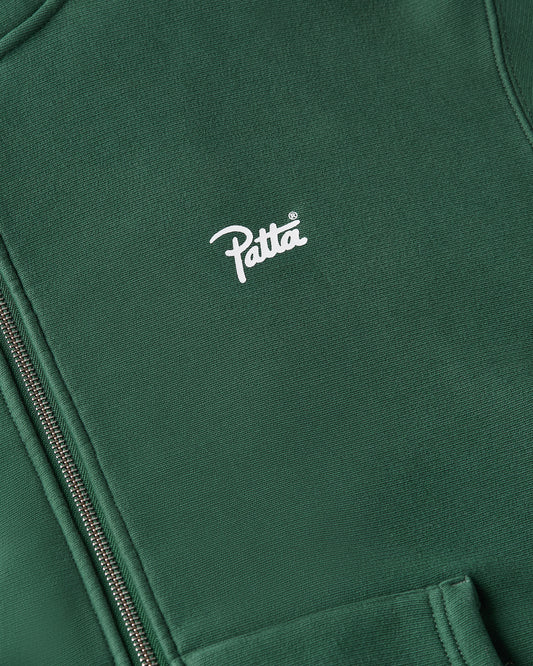 Classic Zip Up Hooded Sweater - Bistro Green