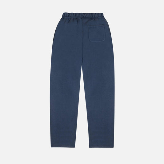 Classic Acid Washed Straight Leg Jogging Pants - Estate Blue