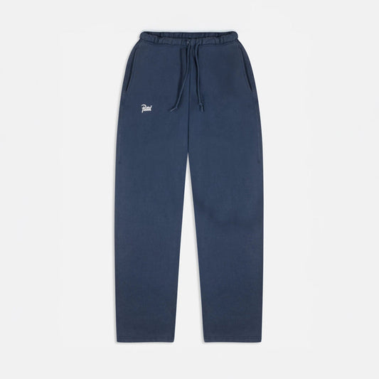 Classic Acid Washed Straight Leg Jogging Pants - Estate Blue