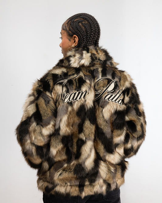Faux Fur Patchwork Jacket