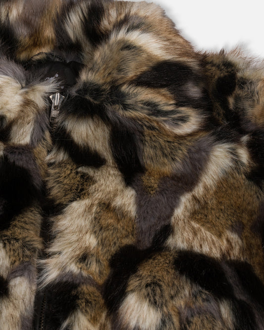 Faux Fur Patchwork Jacket