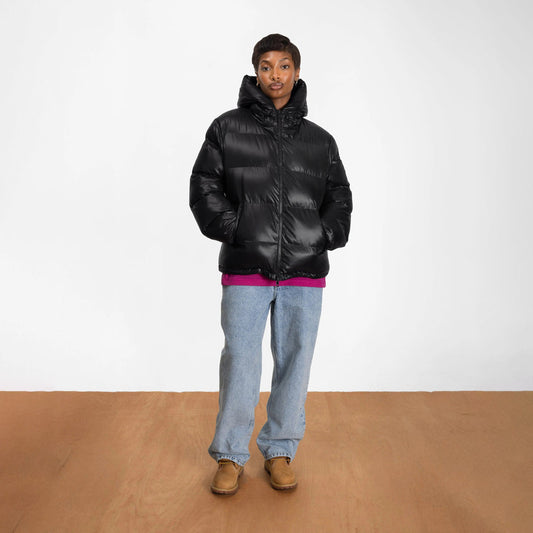 Quilted Script Logo Puffer Jacket