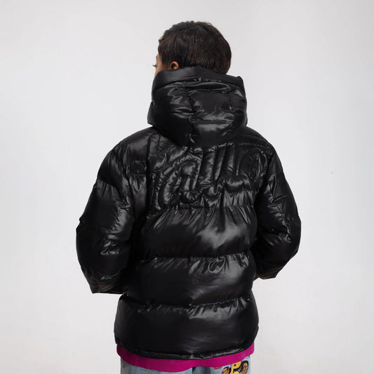 Quilted Script Logo Puffer Jacket