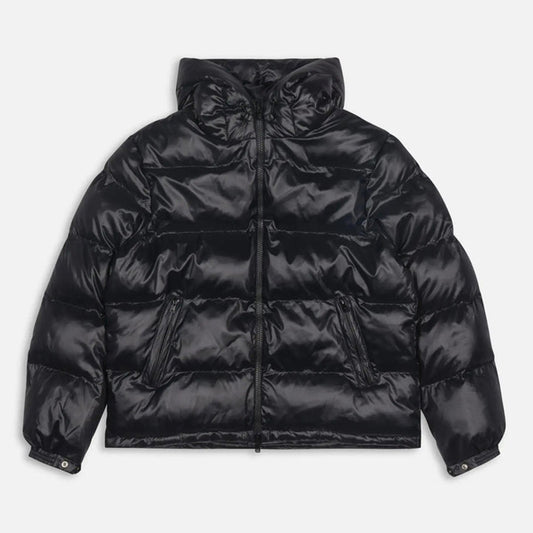 Quilted Script Logo Puffer Jacket