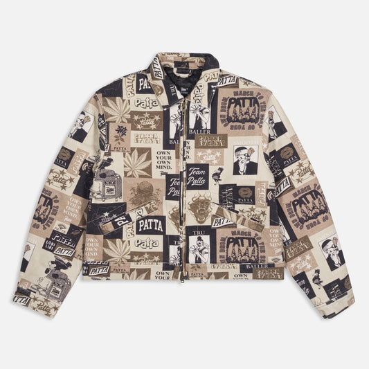 Collage Insulated Canvas Jacket