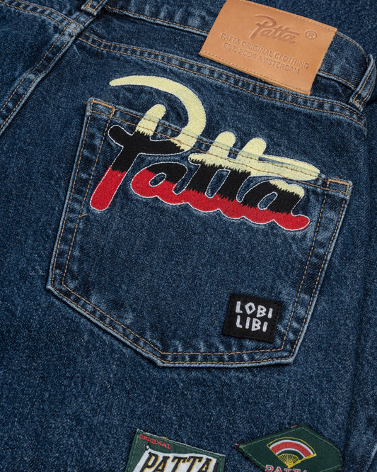 Whole Lotta Labels Denim Pants - Light Blue