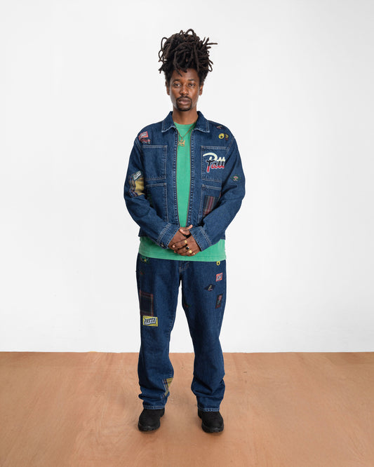 Whole Lotta Labels Denim Pants - Light Blue