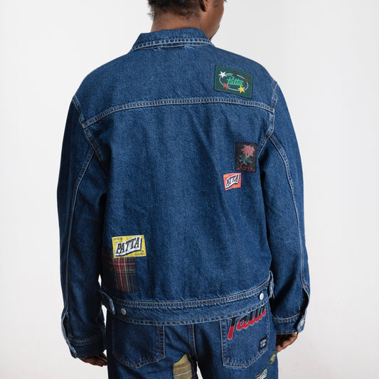 Whole Lotta Labels Denim Jacket - Light Blue