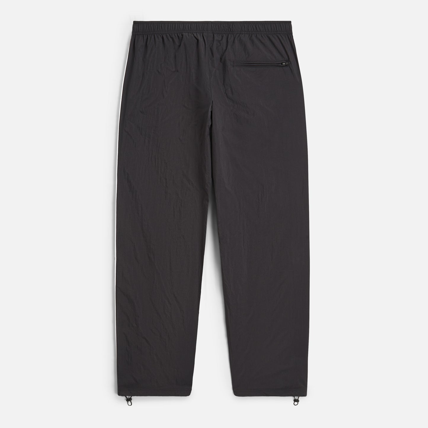 Athletic Nylon Track Pants - Black