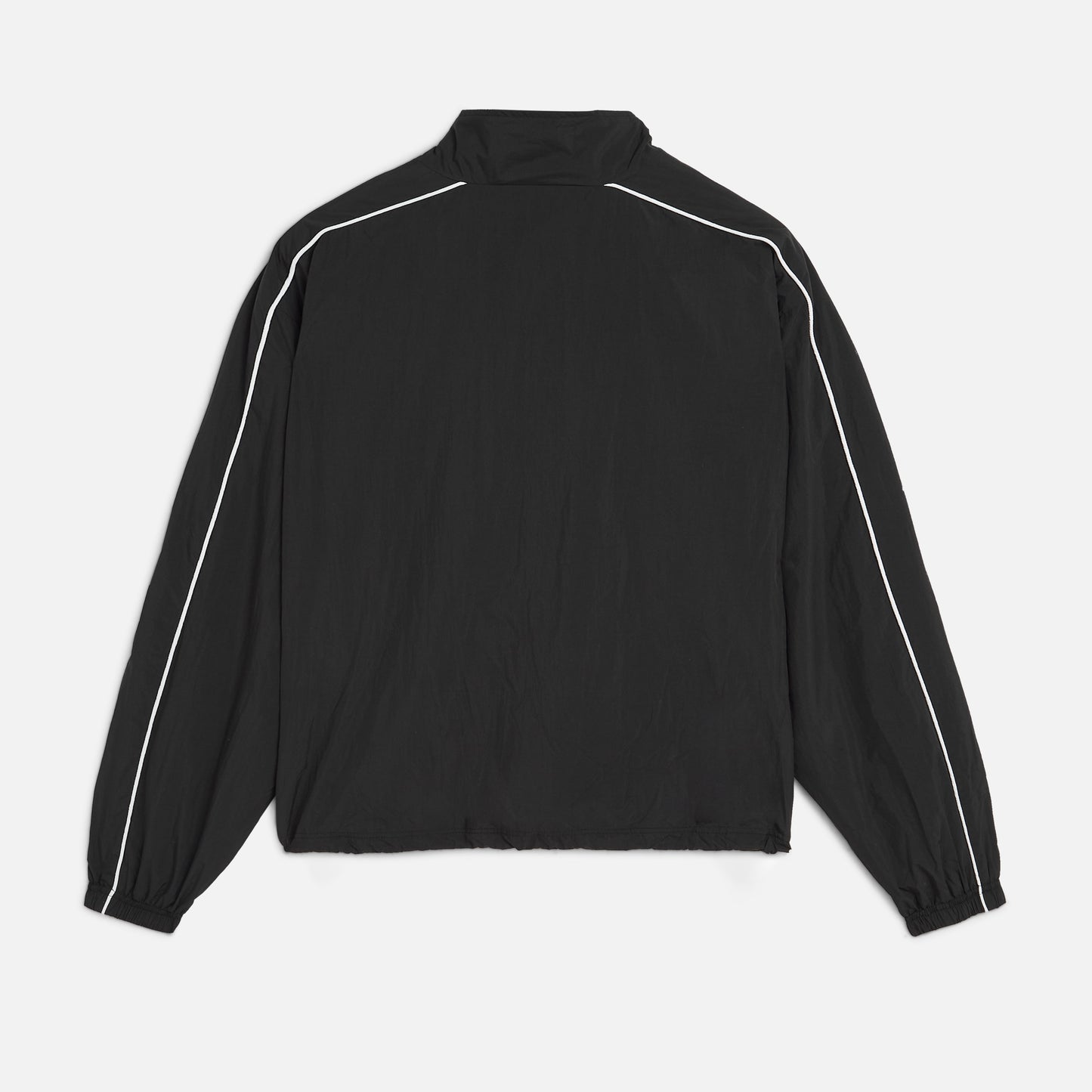 Athletic Nylon Track Jacket - Black