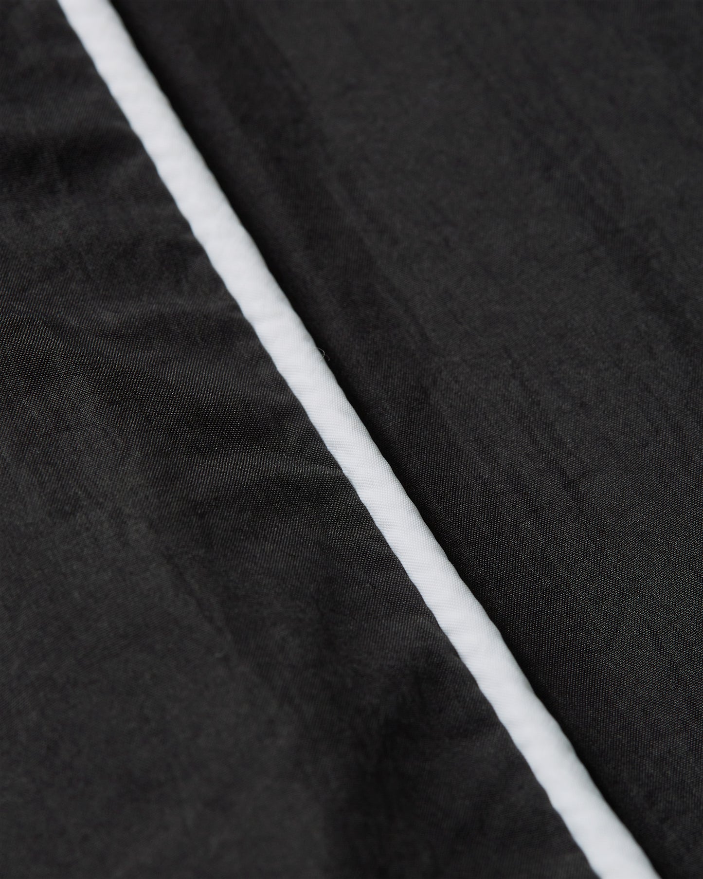 Athletic Nylon Track Jacket - Black