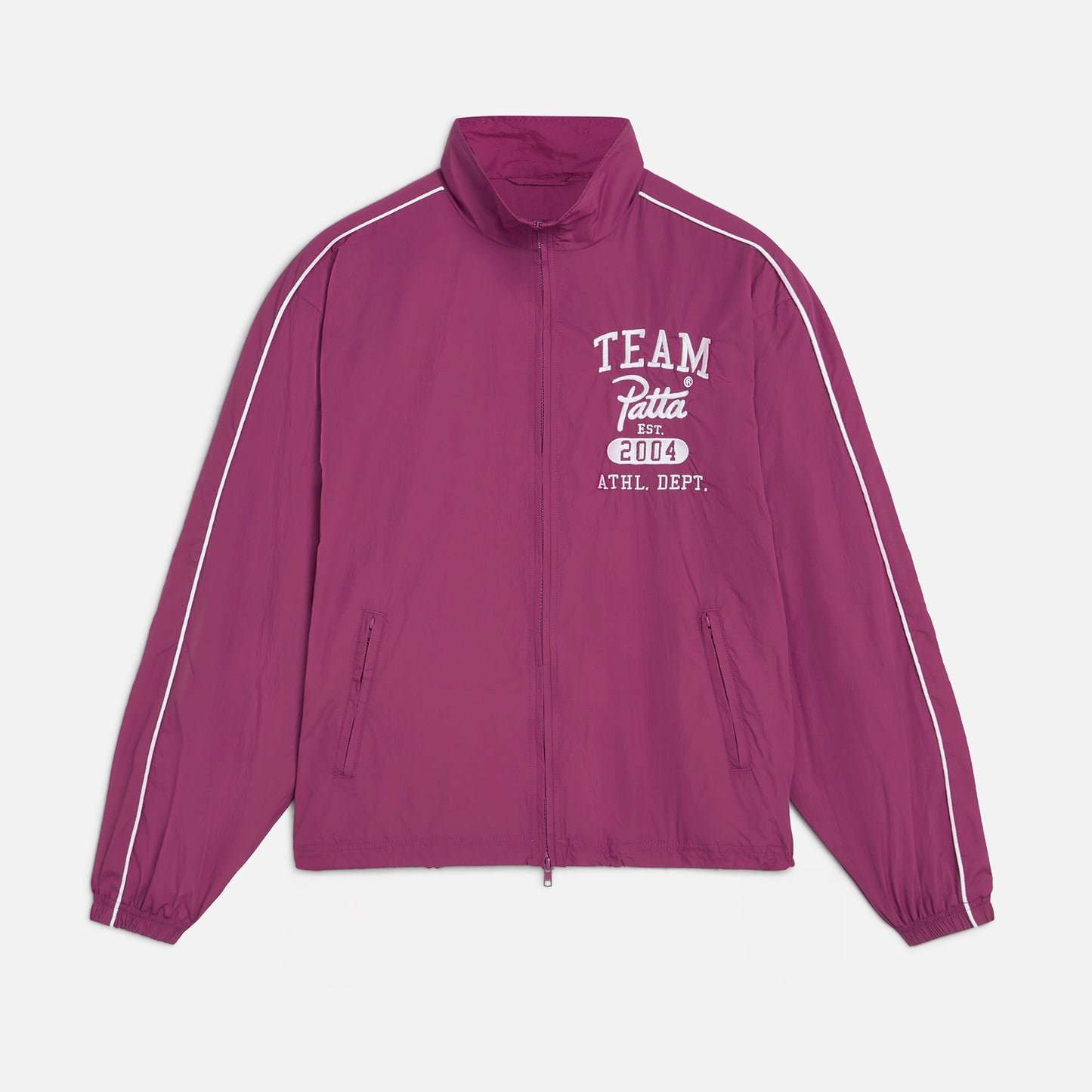 Athletic Nylon Track Jacket - Boysenberry