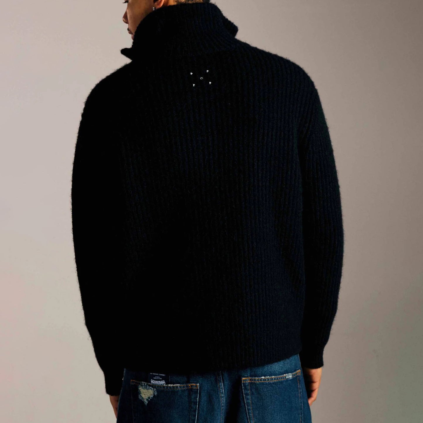 Knitted Full Zip - Black