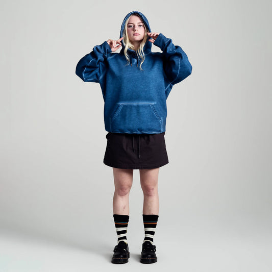 Stencil Logo Hooded Sweat - Navy