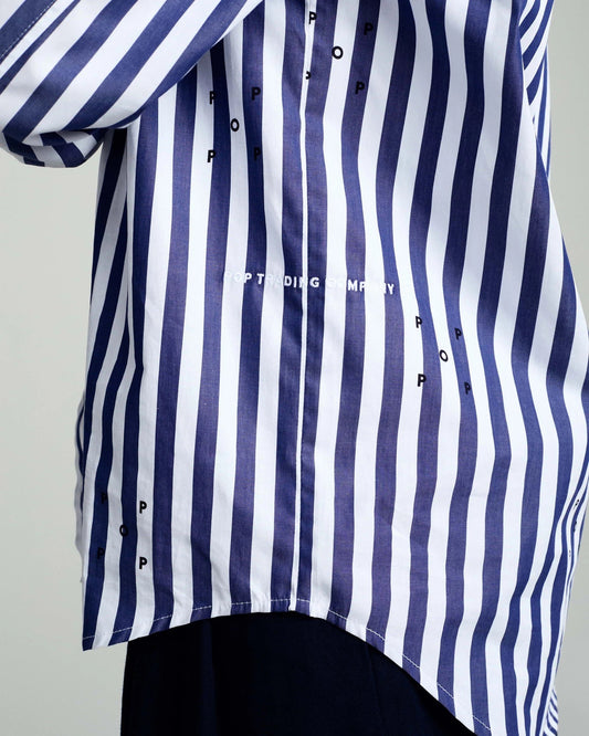 Logos Stripe Shirt - Navy / White