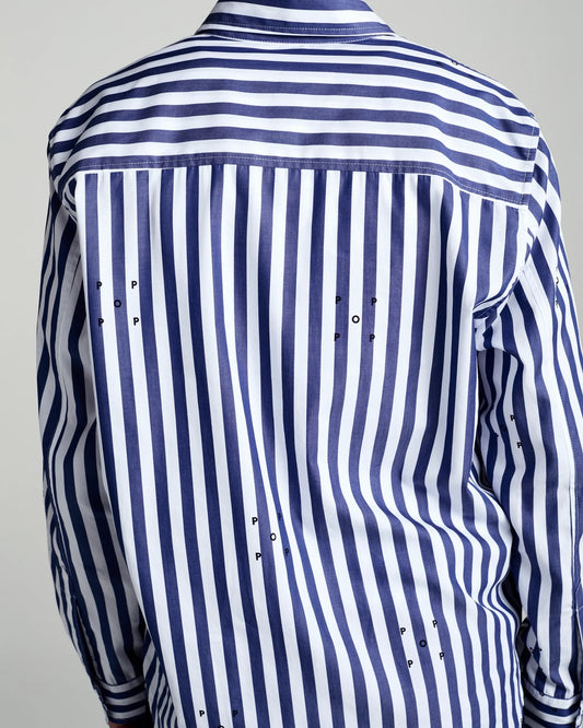 Logos Stripe Shirt - Navy / White