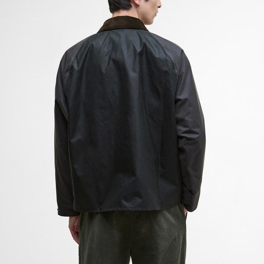 Patchwork Transport Waxed Jacket - Sage Multi