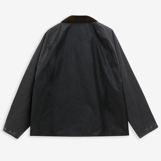 Patchwork Transport Waxed Jacket - Sage Multi