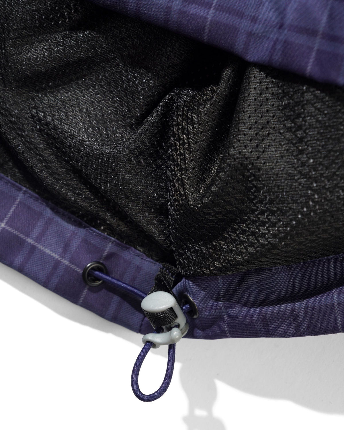 Plaid Nylon Jacket - Navy
