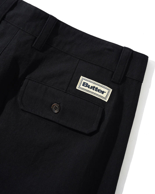 Pleated Trousers - Black