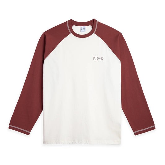 Stevie LS Tee - Ivory/Wine