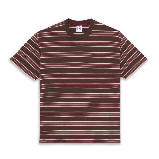 Tee - Stripe - Brown/Red