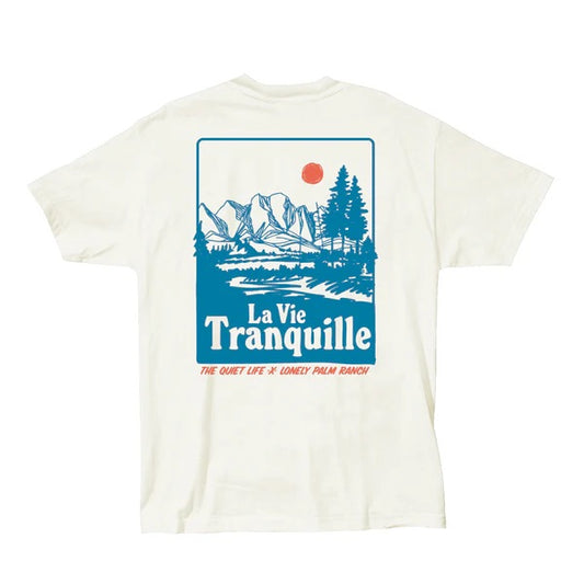 La Vie Tranquille Lonely Palm T-shirt - Cream