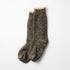 Double Face Crew Socks - Black / Brown